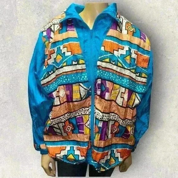 Laura Katherine windbreaker women’s vintage 80’s jacket size L - Picture 1 of 15